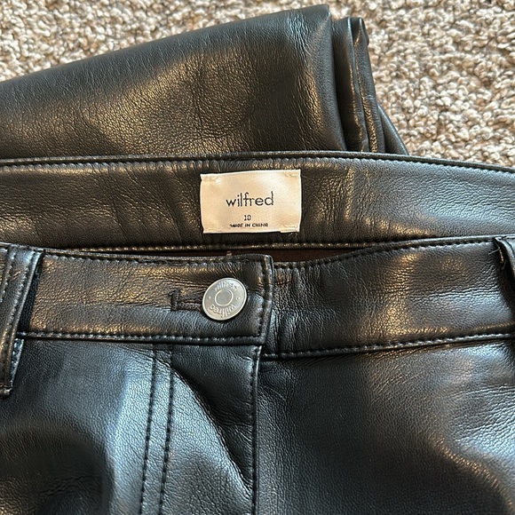 Aritzia Wilfred Melina Pant. High rise, Vegan leather. - Picture 2 of 3